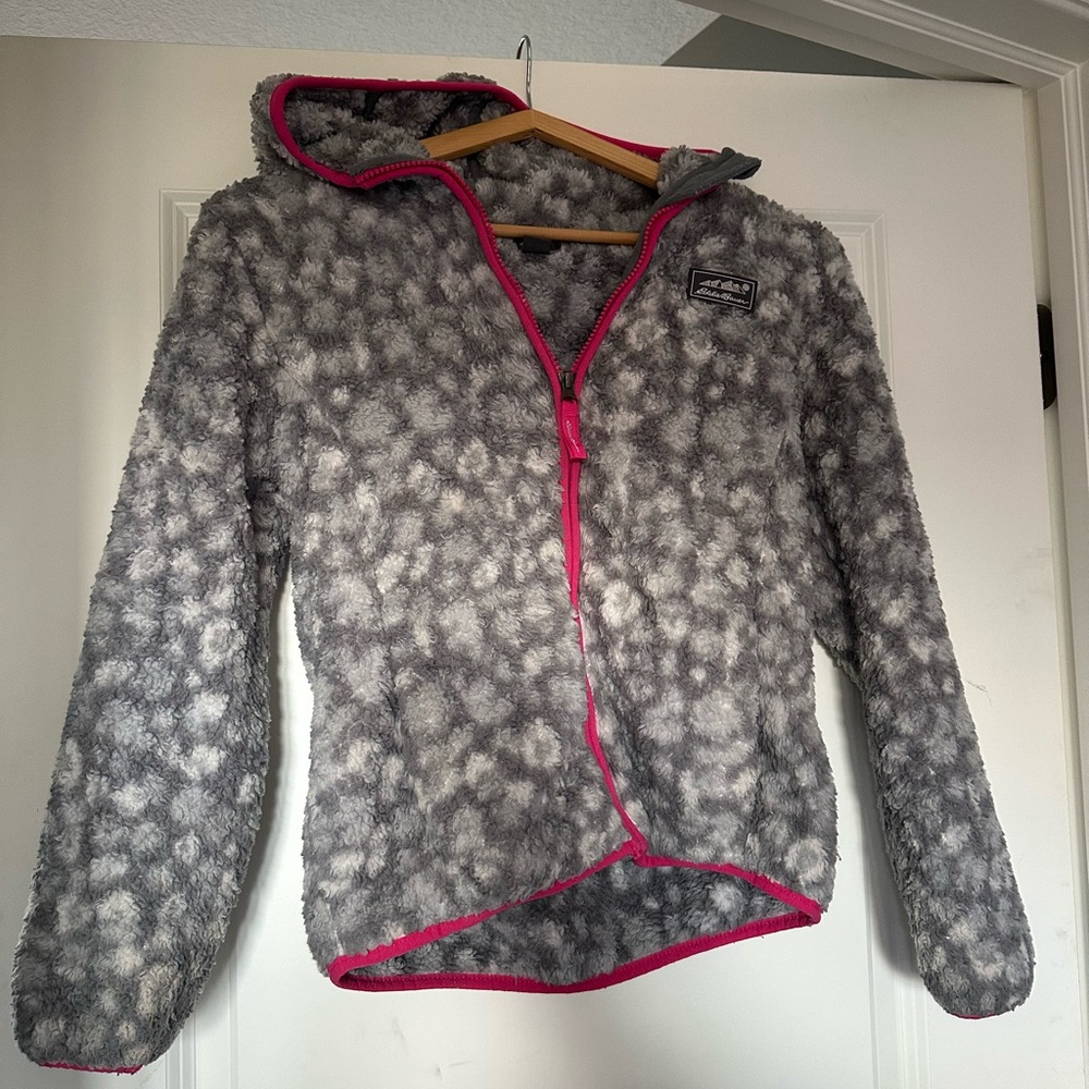 Eddie Bauer Cozy Gray and Pink Kids Jacket